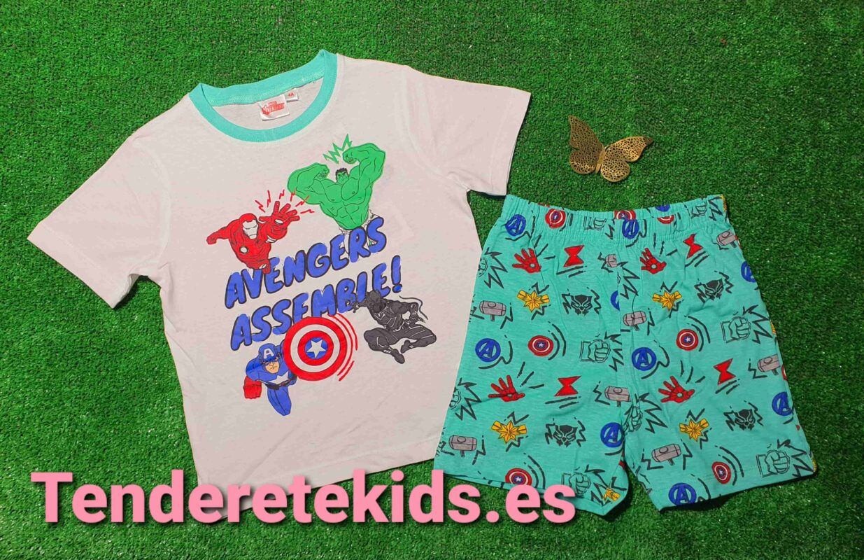 CERDÁ LIFE'S LITTLE MOMENTS - Pijama Niño Invierno de The Avengers 100% de Algodón con Camiseta Manga Larga y Pantalon Largo - Licencia Oficial Marvel