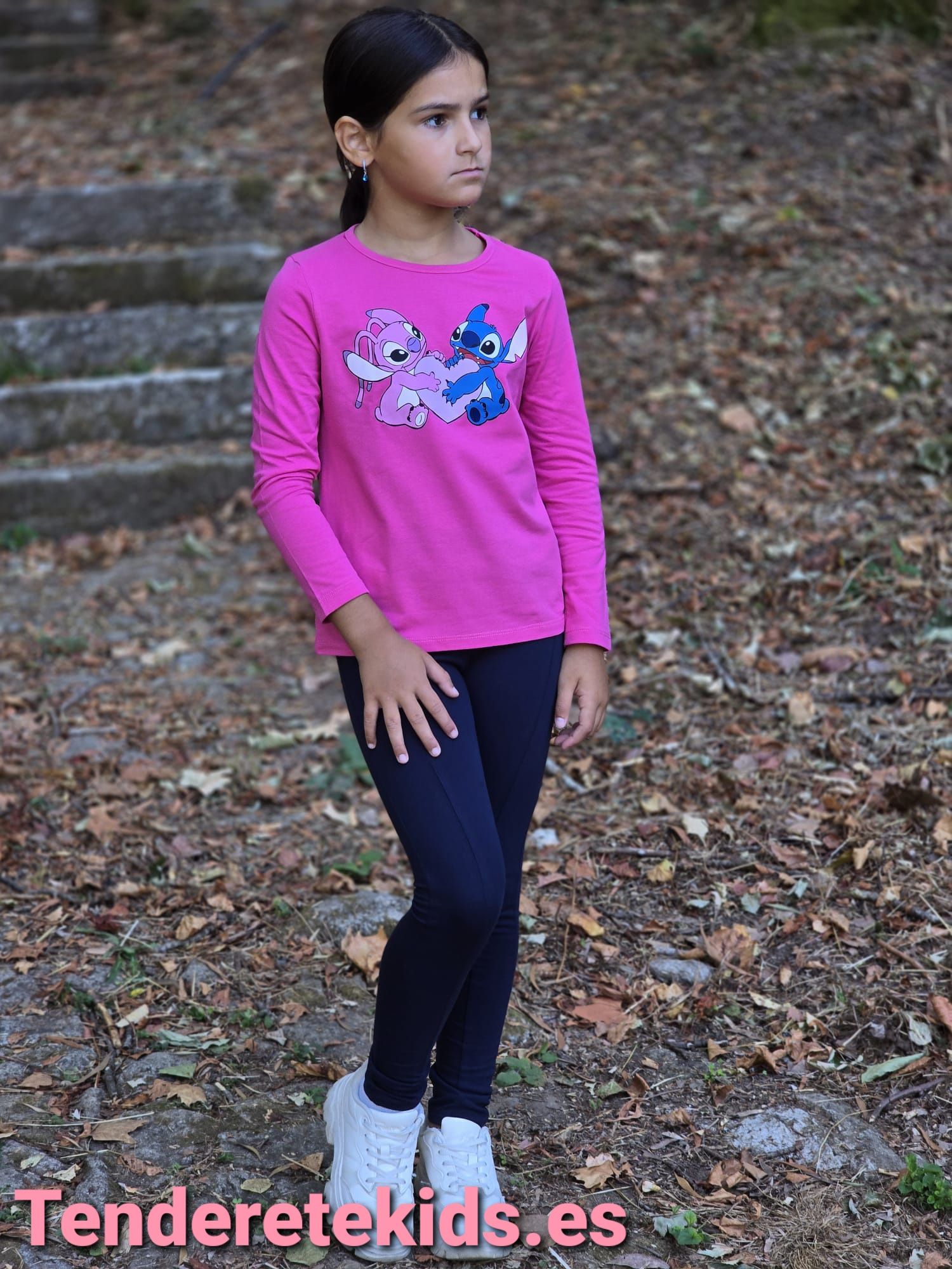 Conjunto fuscia stitch corazón