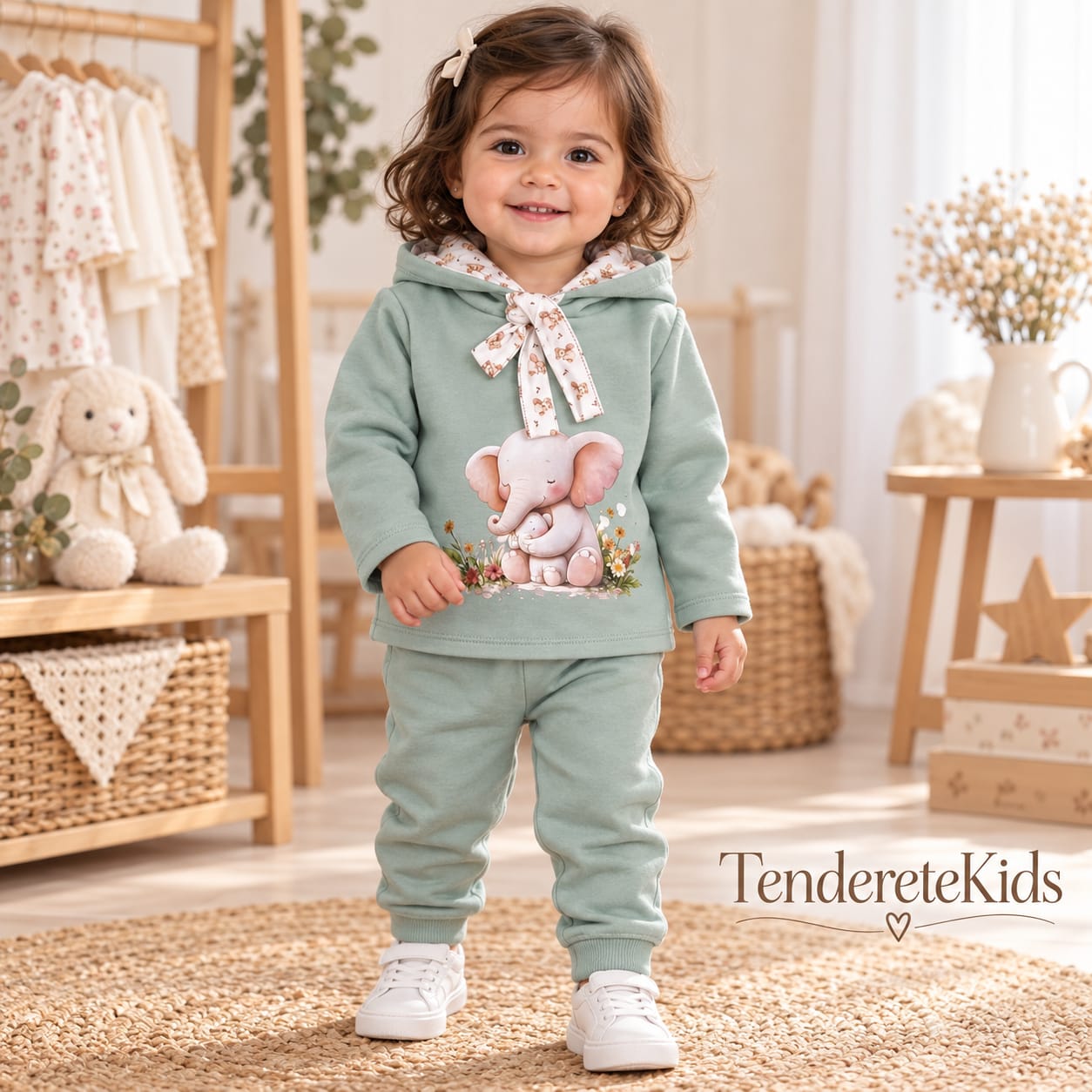 Chandal verde mamá elefante con lazada
