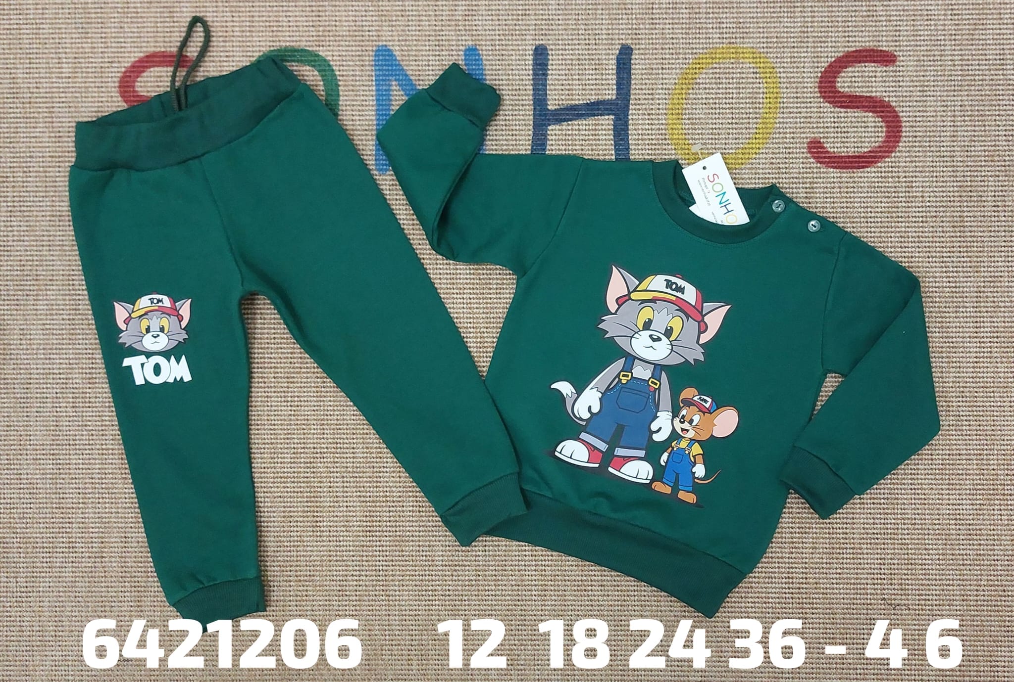 Chándal verde Tom y Jerry