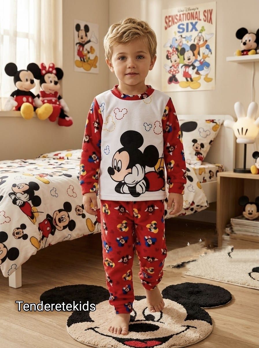 Pijama mickey rojo (Tejido polar)