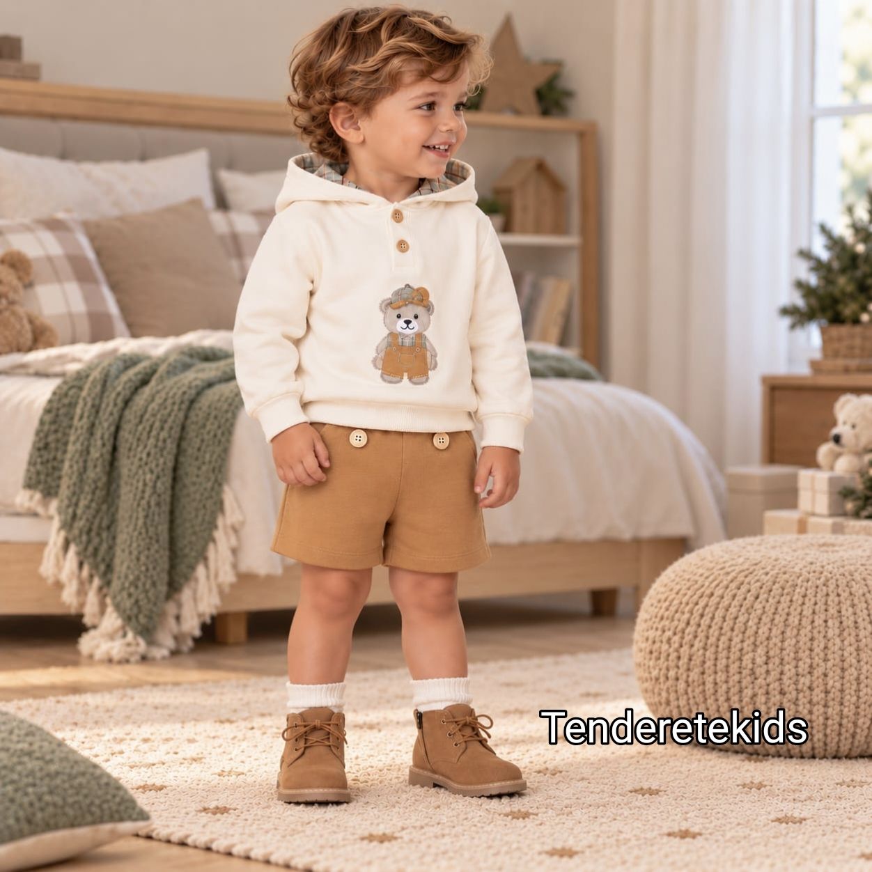 Conjunto osito mostaza niño
