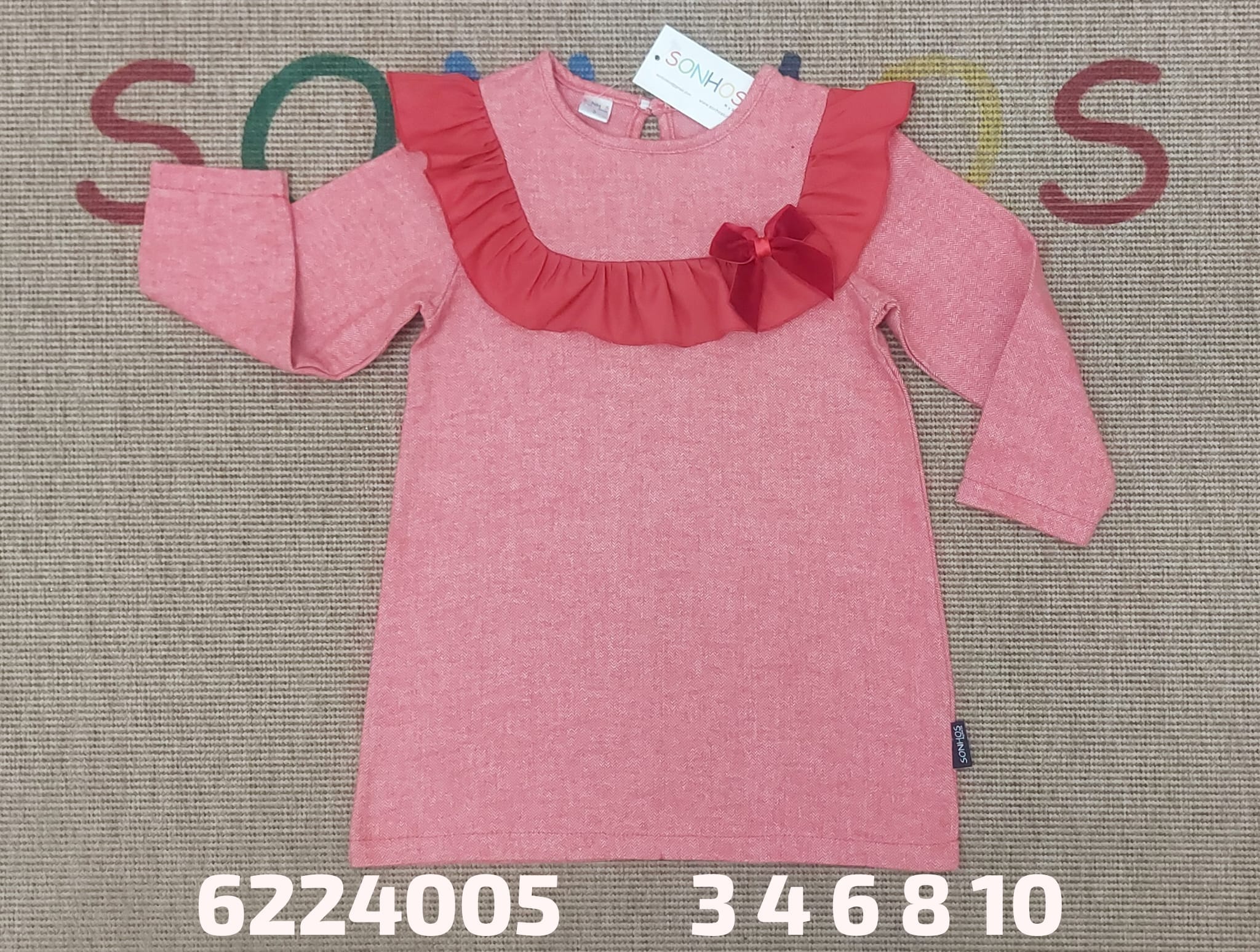 Vestido rojo con volantes