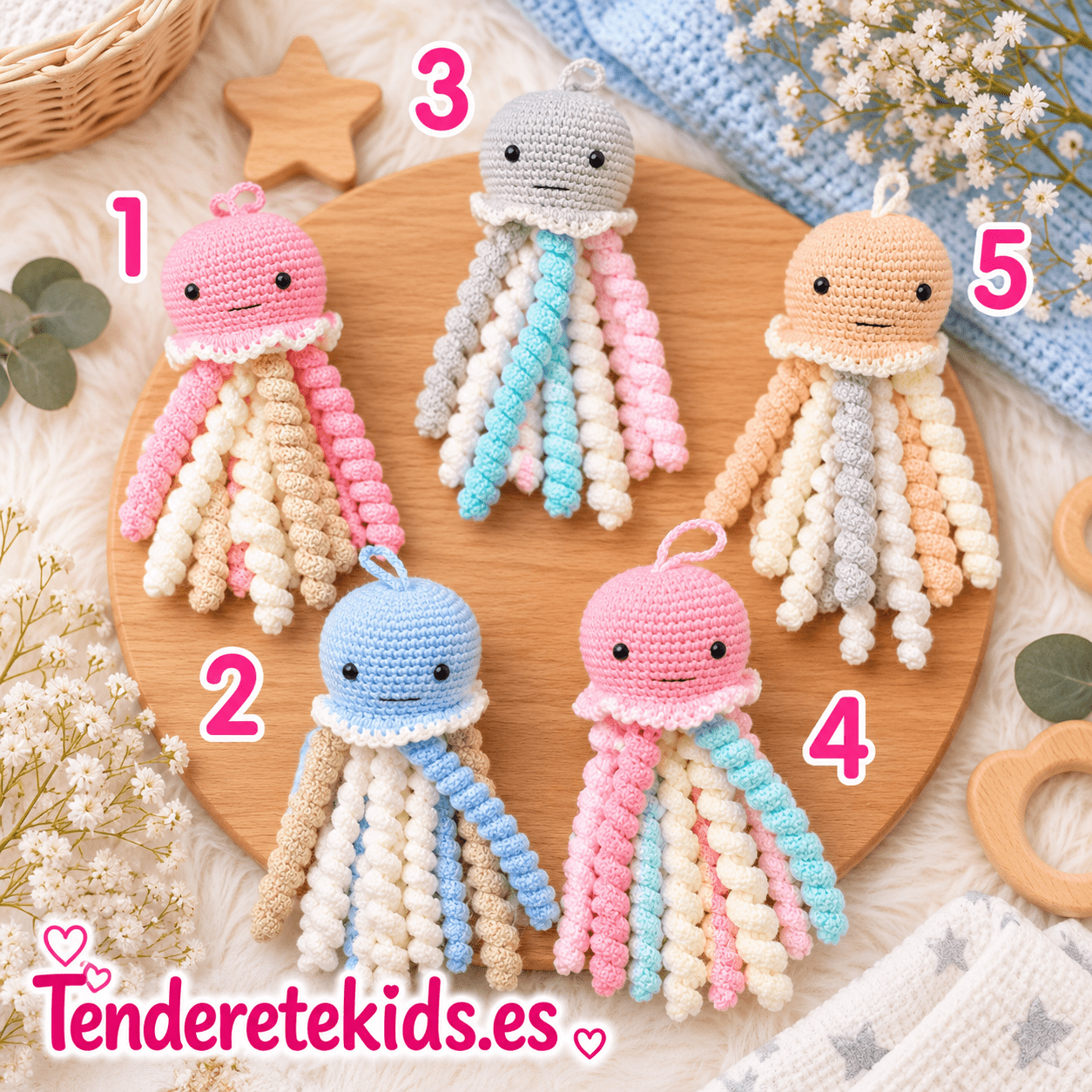 Medusas de hilo colección afrodita en varios colores a elegir